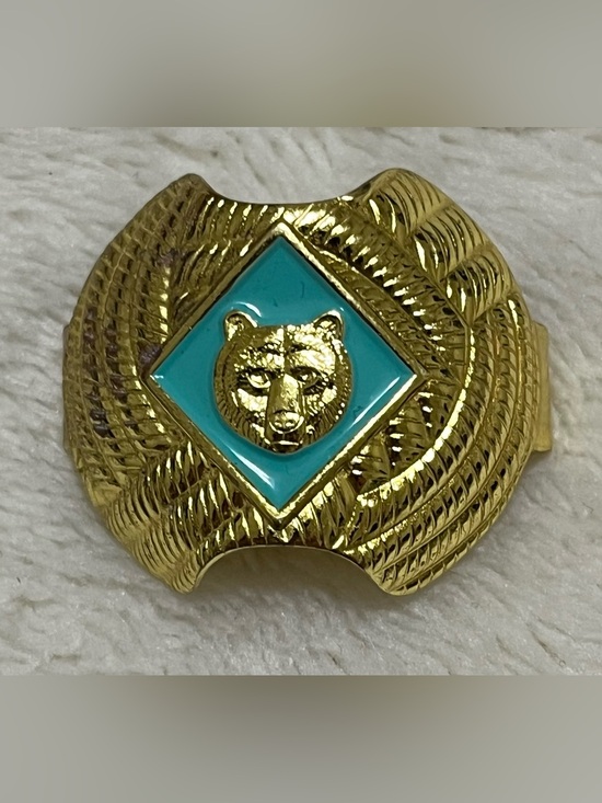Club Scouts Other - Boy Scout BSA Club Bear Bolo Tie Metal Neckerchief Scarf Slide Knot